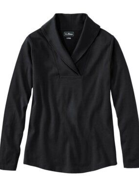 Shawl collar long sleeve sweater by L. L. Bean - Medium